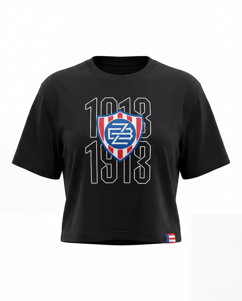 Dámské Triko Crop FCZB Logo 1913 černé