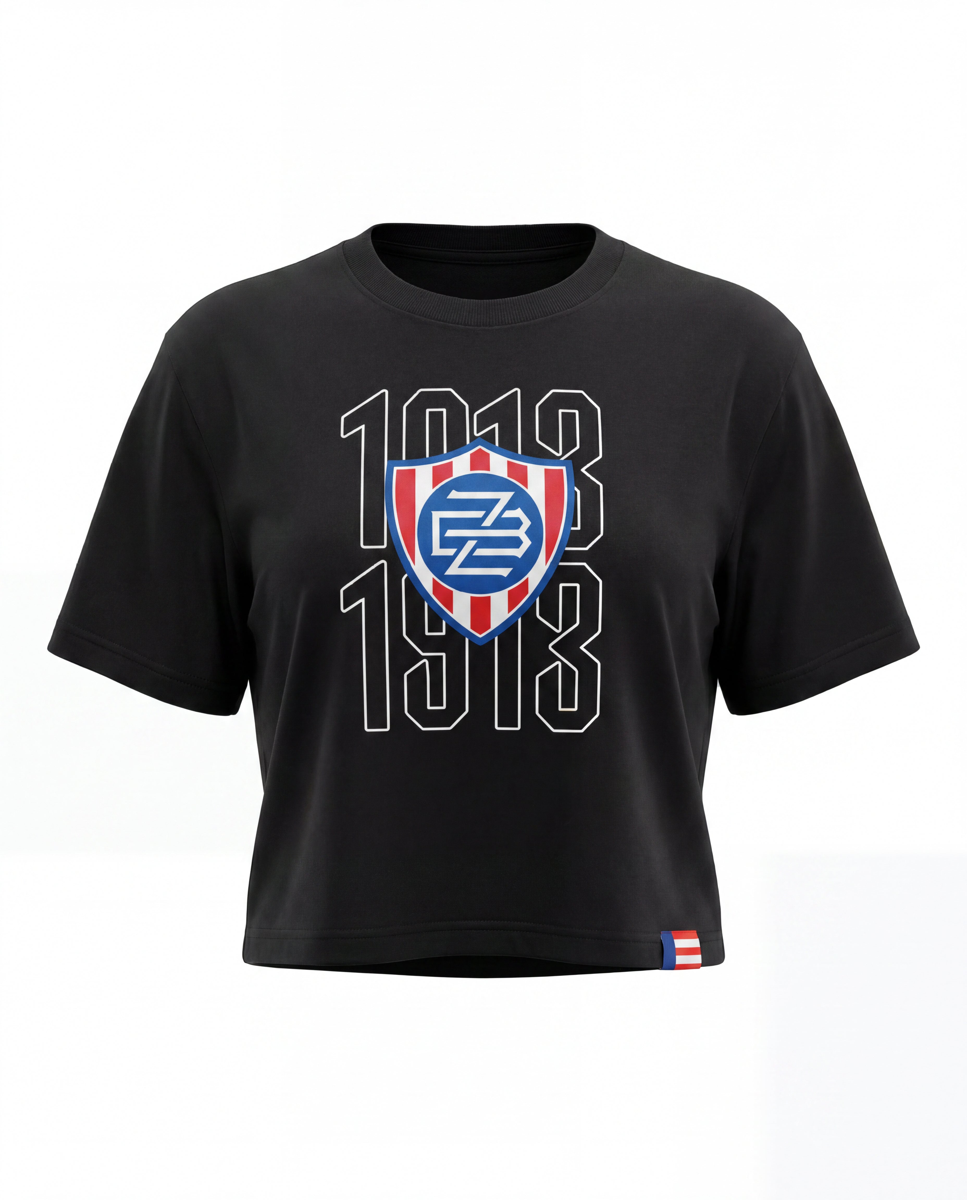 Dámské Triko Crop FCZB Logo 1913 černé
