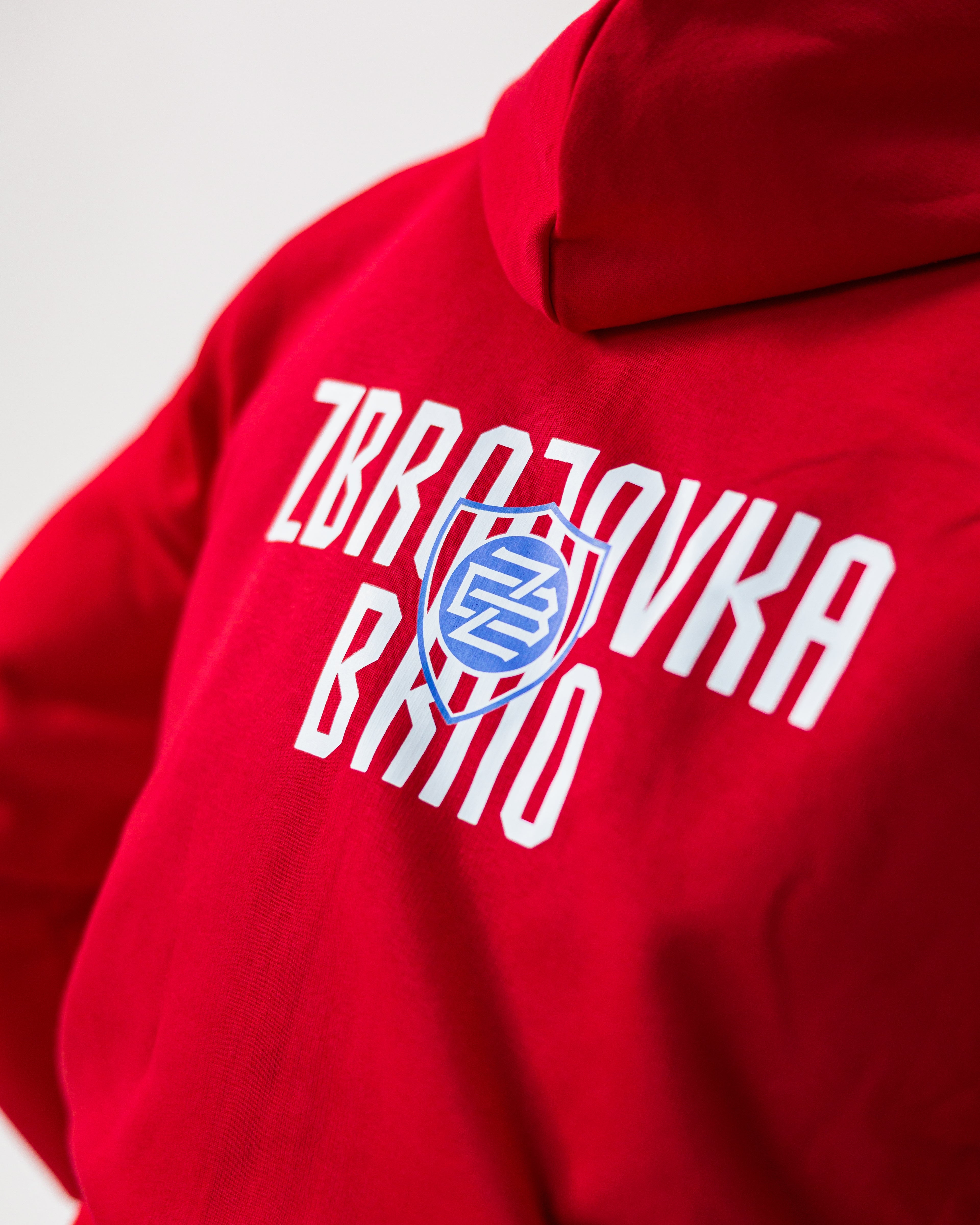 Mikina Zip FCZB Monogram Logo červená