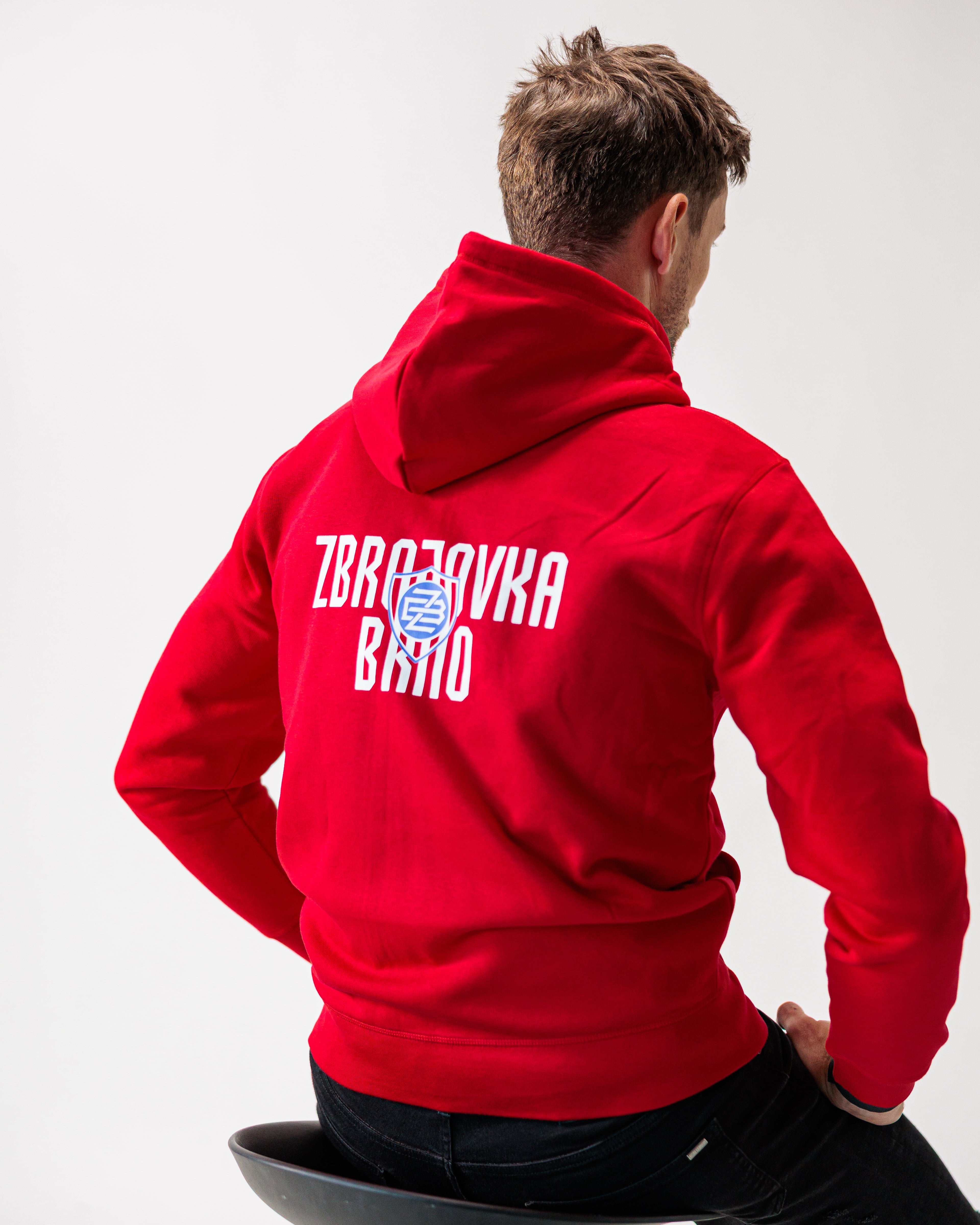 Mikina Zip FCZB Monogram Logo červená