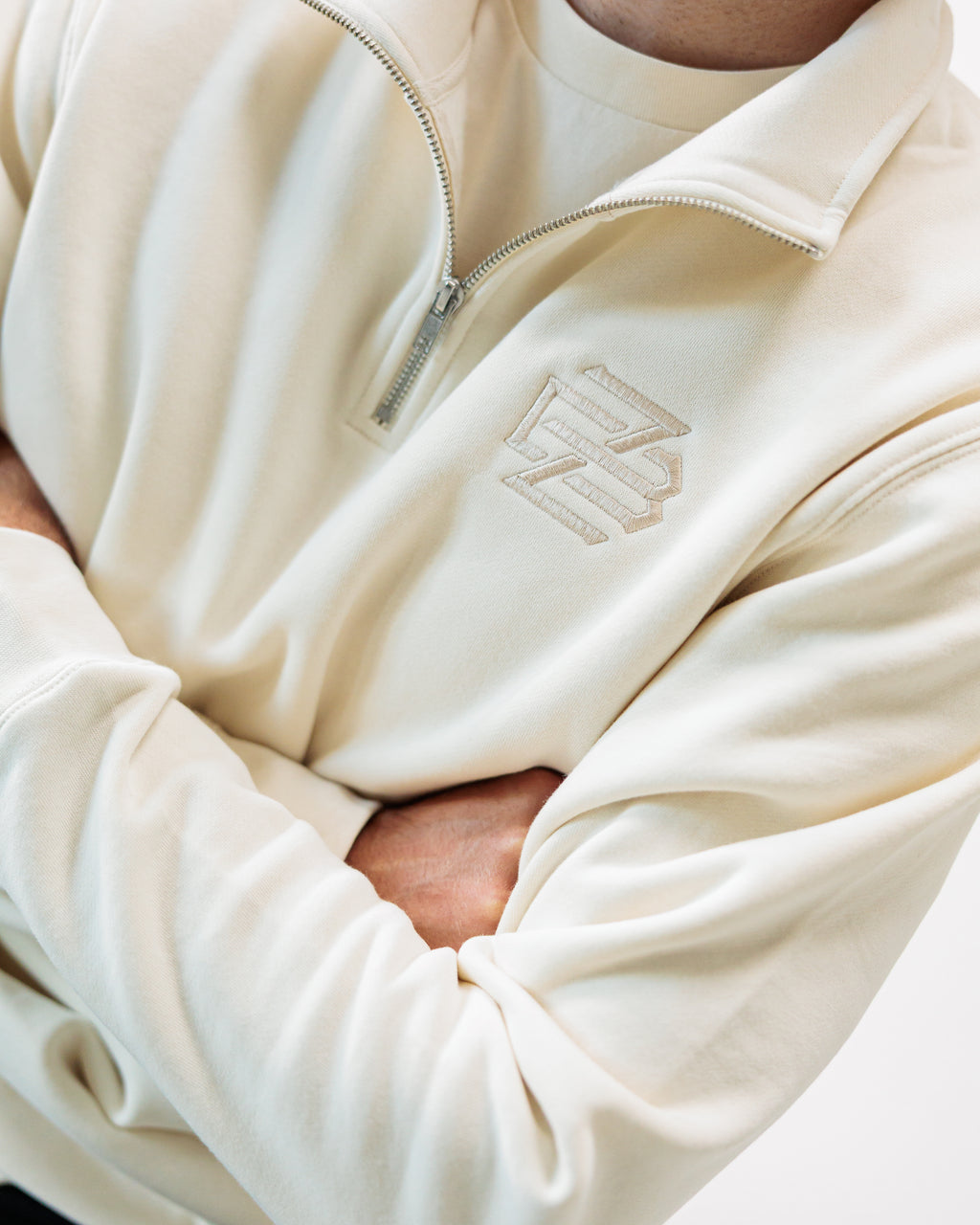 Mikina Half Zip FCZB Monogram ecru