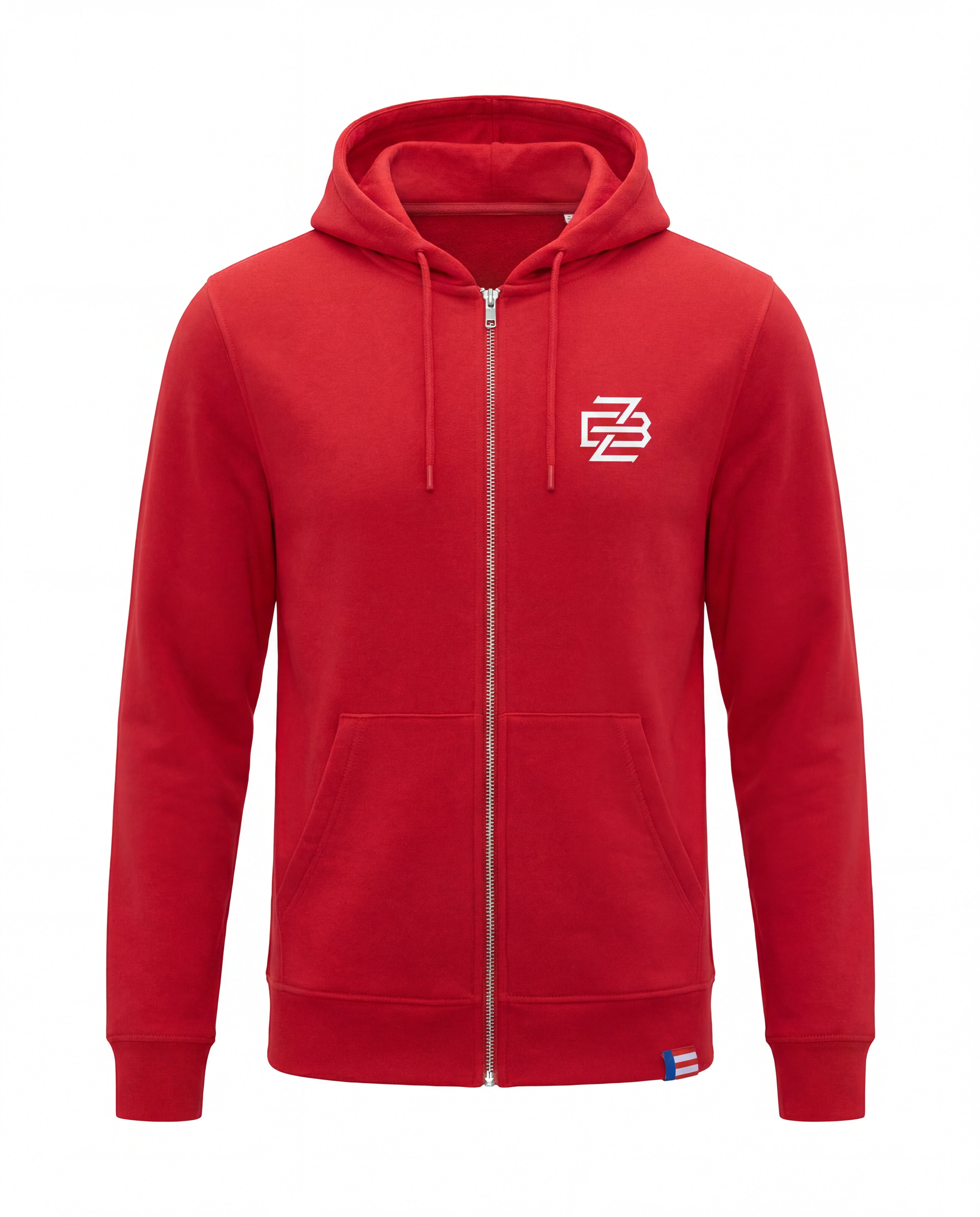 Mikina Zip FCZB Monogram Logo červená